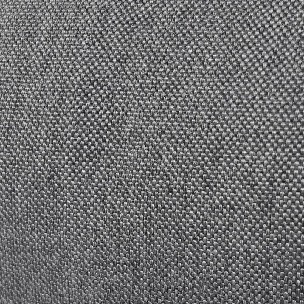 Sezlong de podea pliabil, gri, material textil