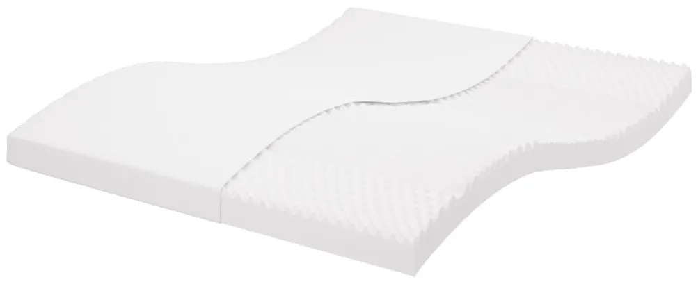 vidaXL Saltea din spumă, alb, 180x200 cm, 7 zone, duritate 20 ILD