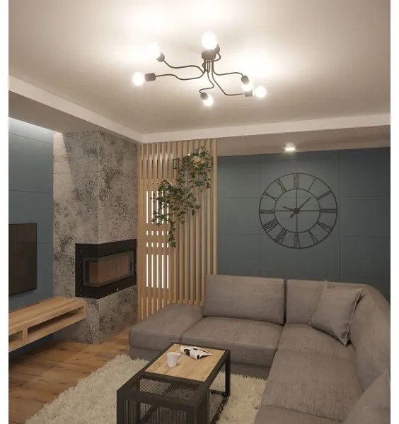 Lustră aplicată Sollux SL.1443 VECTOR 6xE27/15W/230V alb