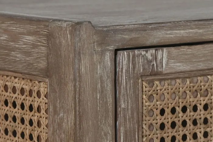 Comoda, natur, din lemn de bayur si rattan, Seraphine