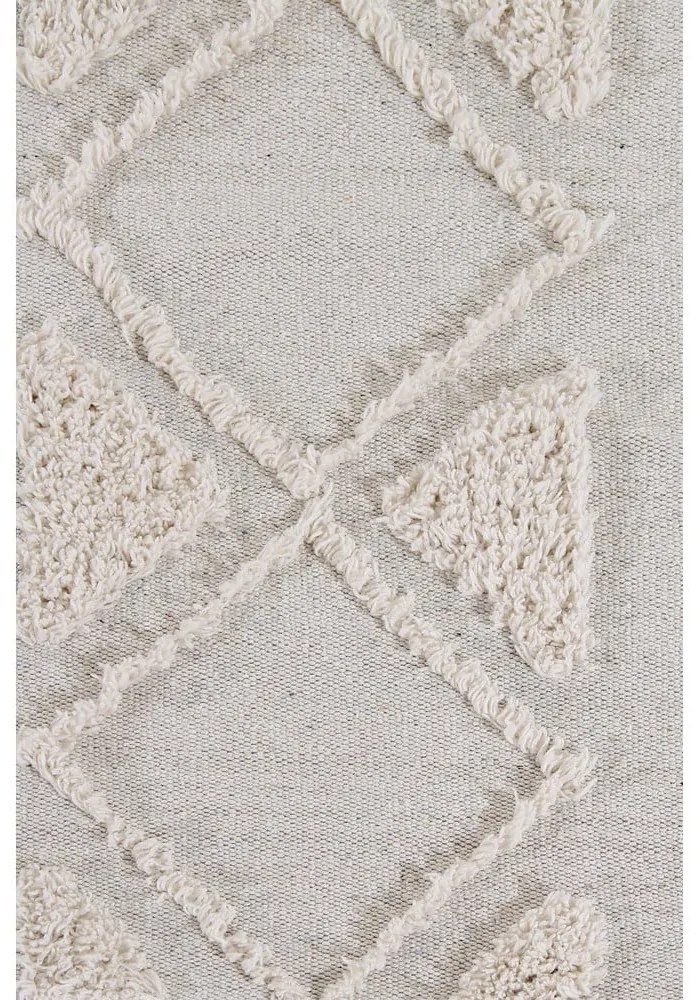 Covor alb lavabil/țesut manual din bumbac 140x200 cm Tribu Natural – Lorena Canals