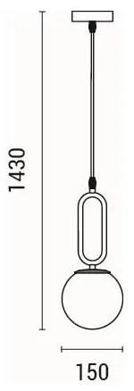 Lustră pe cablu 1xE27/40W/230V alamă