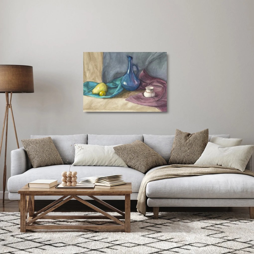 Tablou pe sticlă - Natură moartă pictată (70x50 cm)