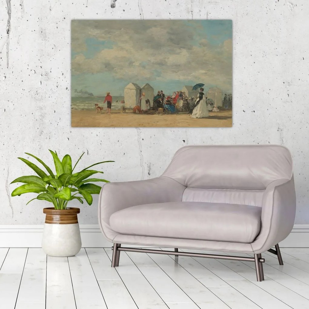 Tablou - Eugène Boudin, Beach Scene, reproducere (90x60 cm)