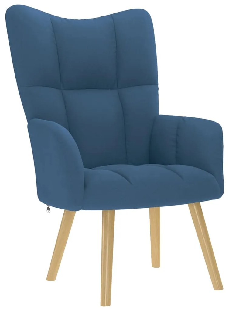 vidaXL Scaun de relaxare, albastru, material textil