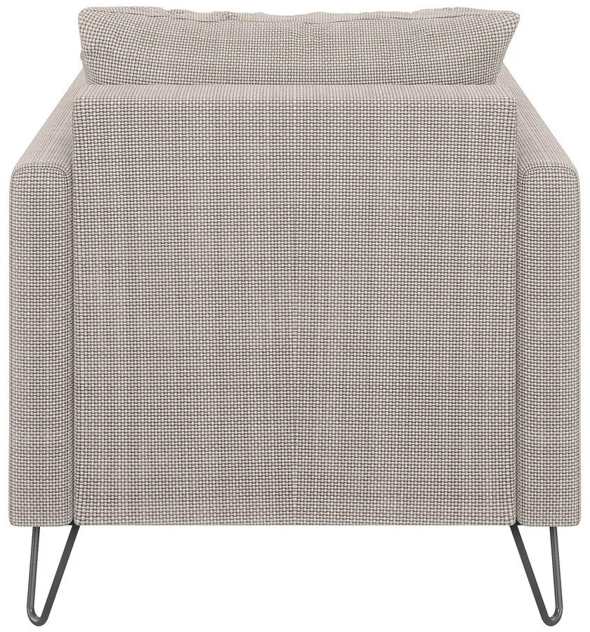 Fotoliu maro deschis cu tapițerie din chenille Freya – Ropez