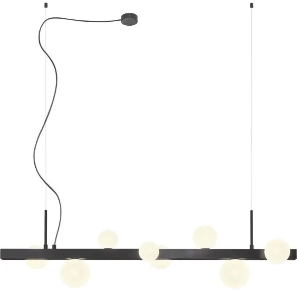 Lustră pe cablu Redo 01-2377 GOJI 8xG9/28W/230V negru