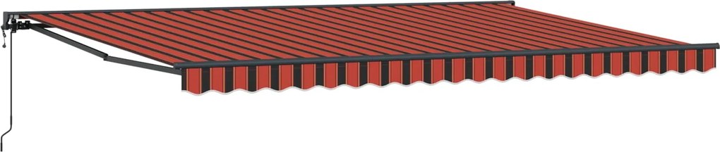 vidaXL Cortina Retractabilă Portocaliu și negru 500 × 300 cm