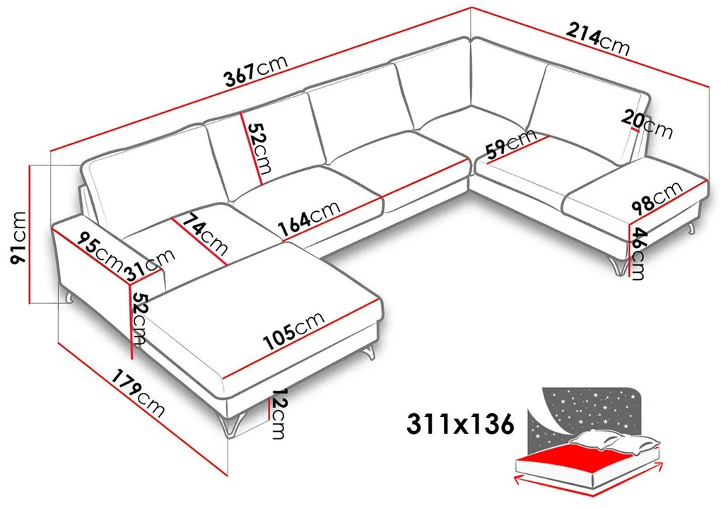 Colțar Saphina U (verde). Promo -17%. 1122943