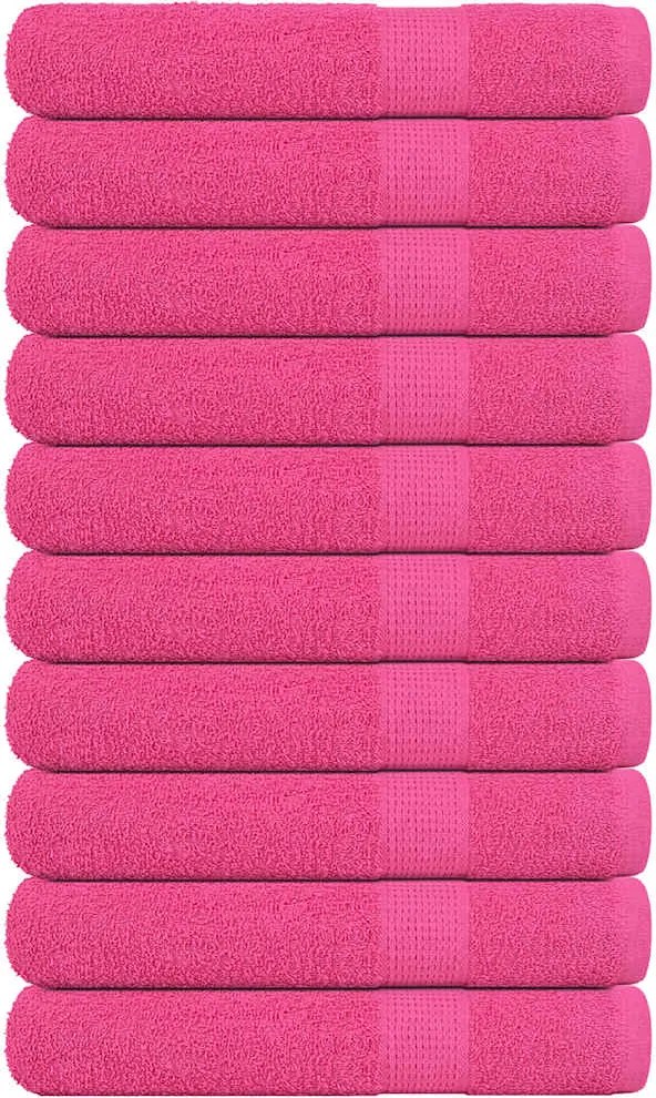 vidaXL Prosoape de saună, FROGN, 10 buc., roz, 80x200 cm, 360 g/m²