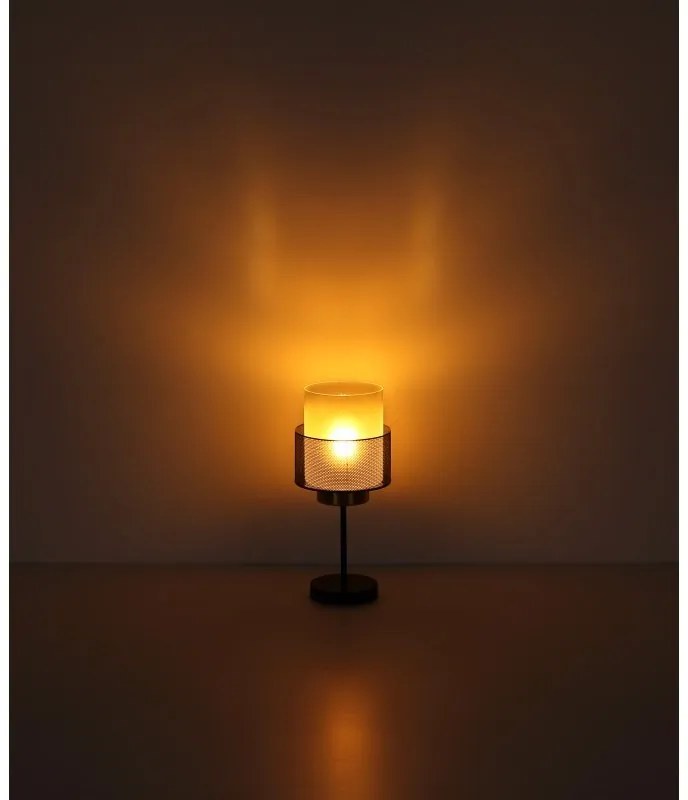 Veioza/Lampa de masa OLGA negru/satin