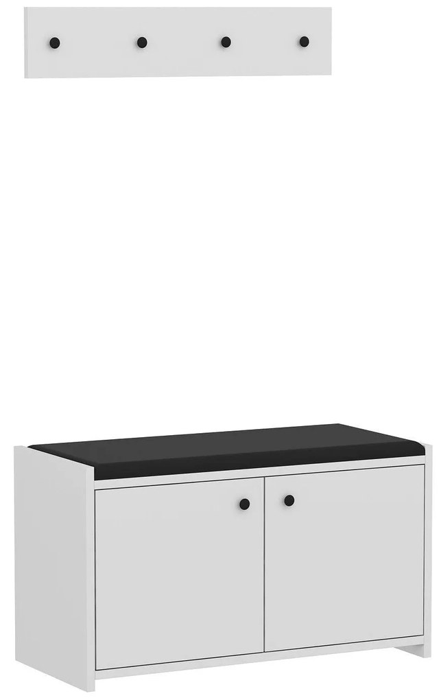 PANTOFAR Zen Shoe Cabinet, Alb, 35x45x80 cm