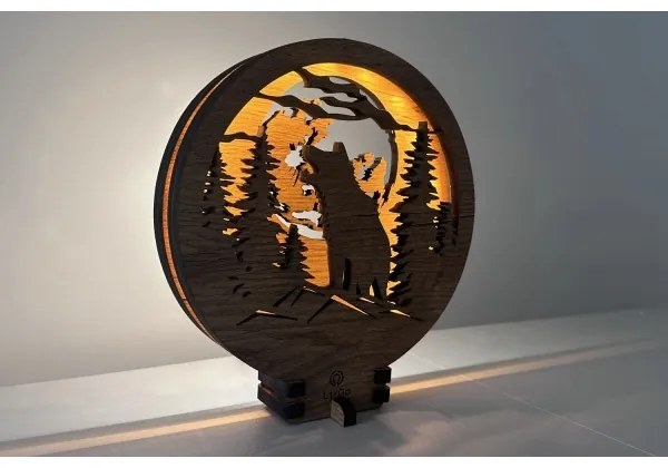 Li-Go 23574/DUB2 - Decorațiune de masă LED dimabilă, LED/12W/230V, 20x22 cm, stejar