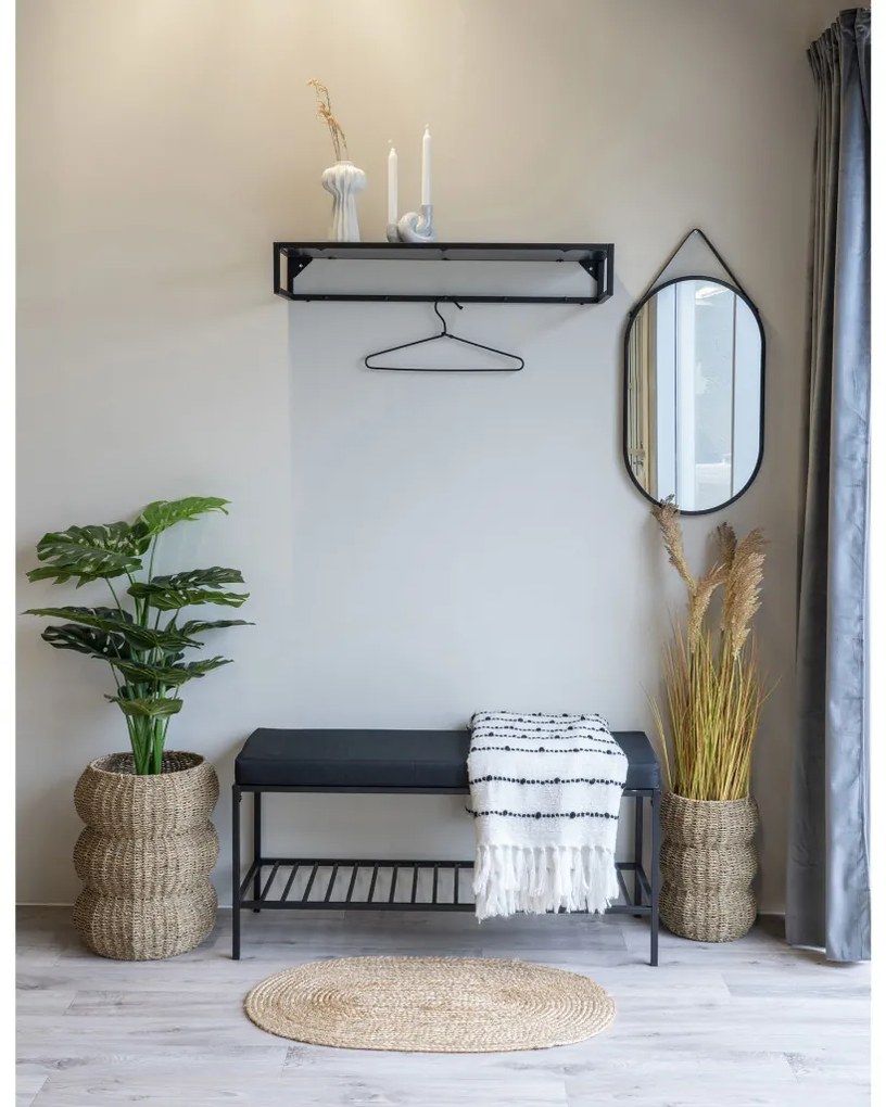 Vita bench, negru, cu picioare negre, 100x36x48,5 cm