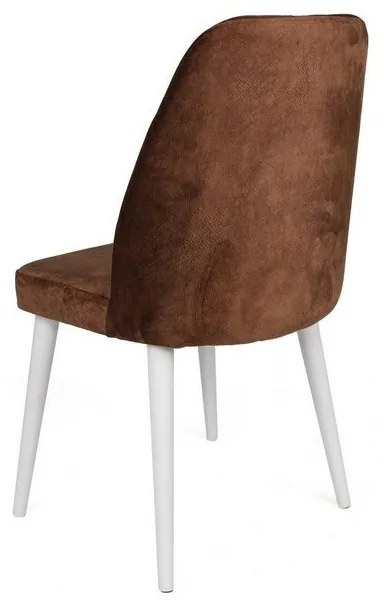 Set de scaune de sufragerie Alfa Brown and White,2 buc.