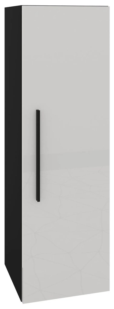 Soldat Kos, O Usa, Negru/Alb Lucios, MDF, 30 x 30 x 95 cm
