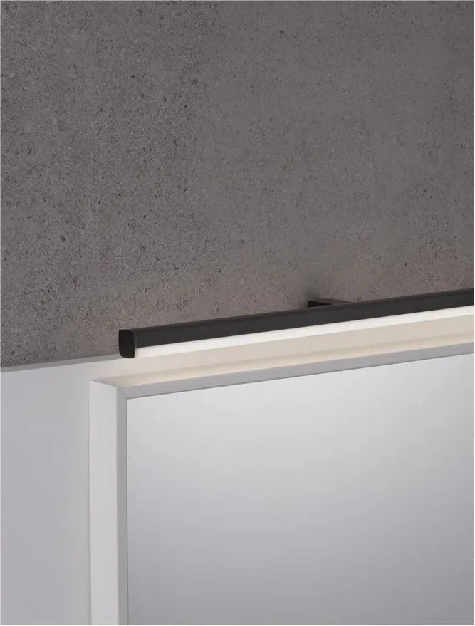 Aplica LED de perete pentru baie design modern Glim negru