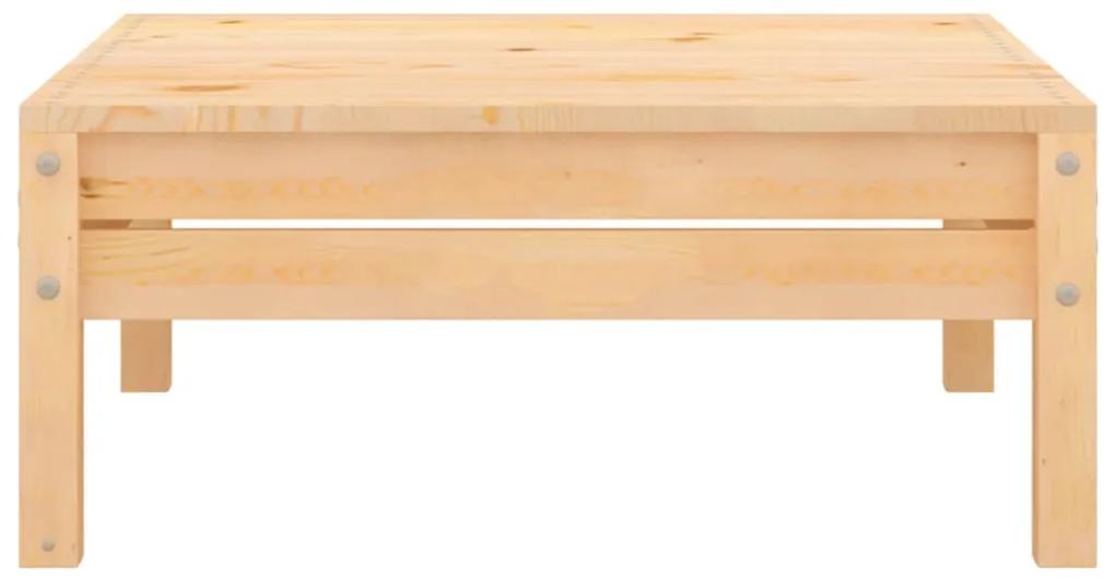 Taburet de gradina, lemn masiv de pin Maro, suport pentru picioare, 1