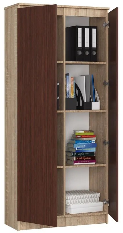 Dulap de haine Rainer II (Stejar sonoma + wenge). 1069821
