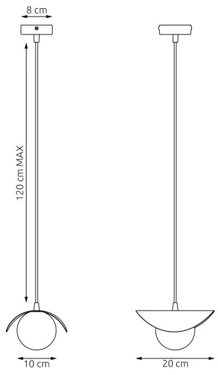 Lustră suspendată pe cablu RITUAL 1xG9/8W/230V neagră