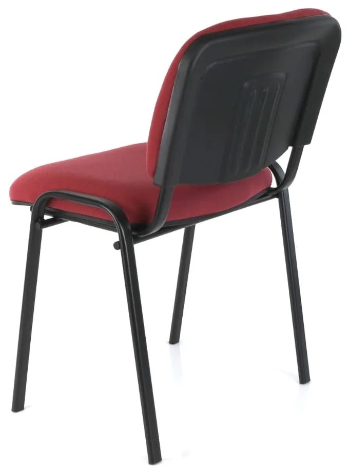 Scaun de conferinta Viva N, picioare negre, rosu