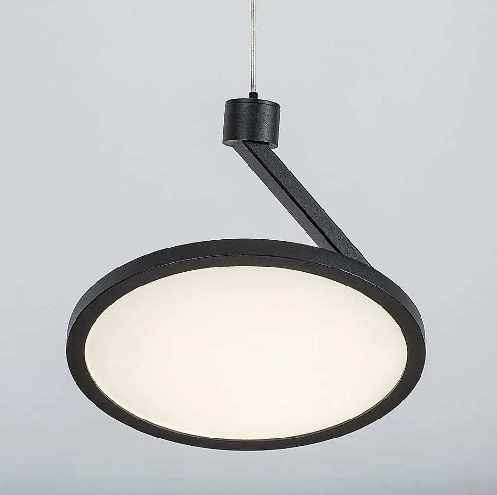 Lustra LED din metal negru reglabila Ovidia