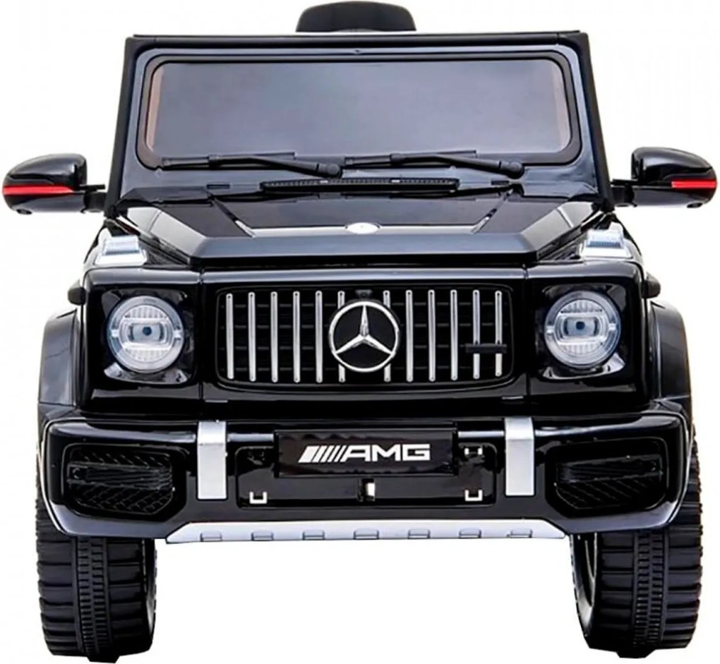 Masinuta Electrica cu acumulator pentru copii NOVOKIDS™ Mercedes G63 AMG , Roti din Cauciuc EVA, Melodii si USB , 3-8 ani , usi cu deschidere ,