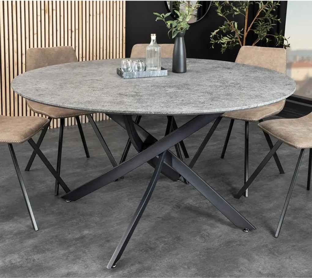 Masa rotunda HELIX 120cm gri beton