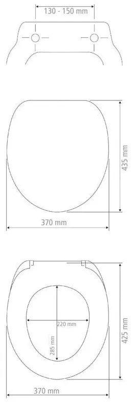 Capac WC pentru seniori Wenko Secura, 43,5 x 37 cm