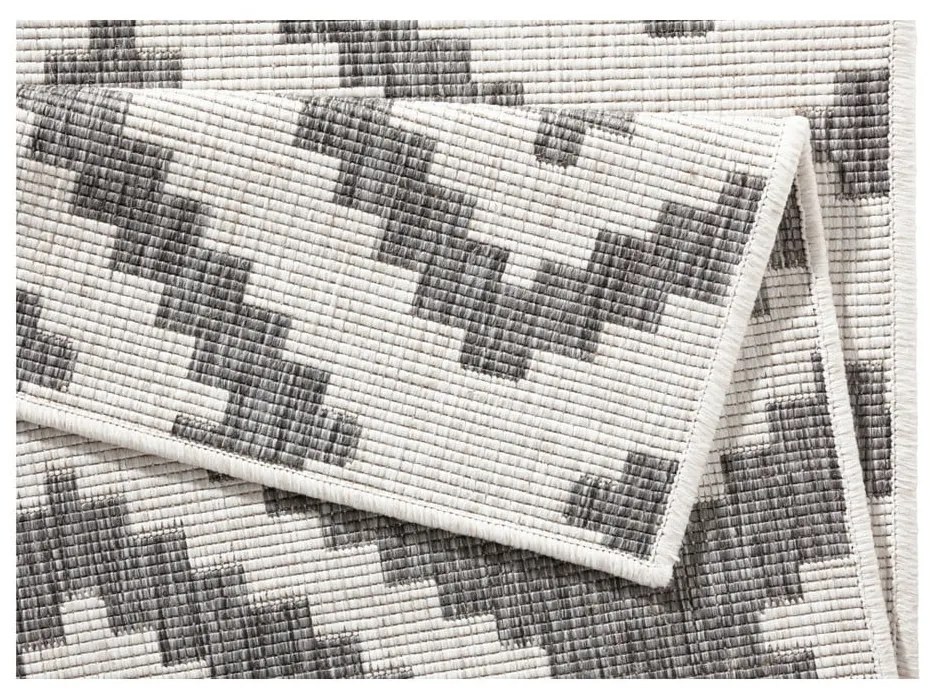 Covor reversibil adecvat pentru interior și exterior gri 80 x 345 cm Malta - NORTHRUGS