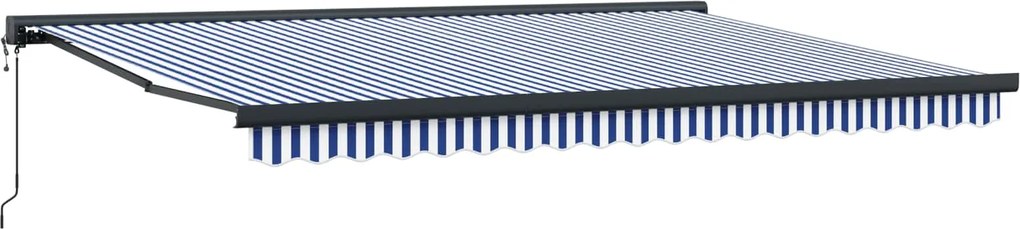 vidaXL Copertină Albastru și Alb 450 x 300 x 165 cm