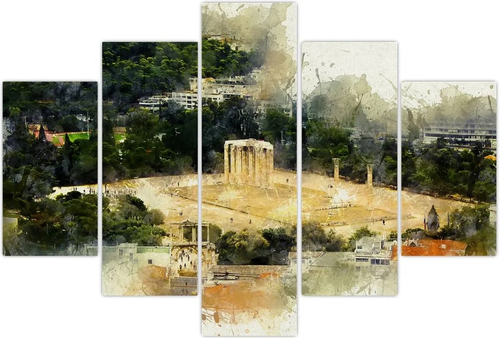 Tablou - Templul lui Zeus, Atena, Grecia (150x105 cm)