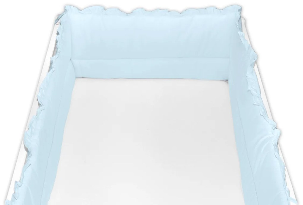 Baby Nellys Pernă pentru patuturi 360x30 cm cu bibelouri, albastru deschis 30 x 360