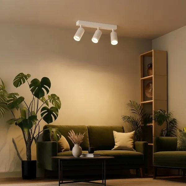 Spot aplicat PIPE 3xGU10/10W/230V, alb