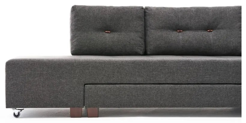 Colțar gri închis extensibil (colț pe partea dreaptă) Manama – Balcab Home