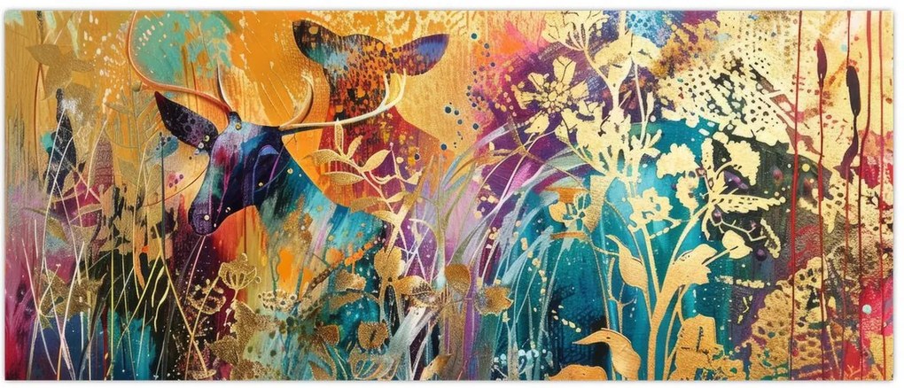 Tablou - Pictura abstractă a naturii (120x50 cm)