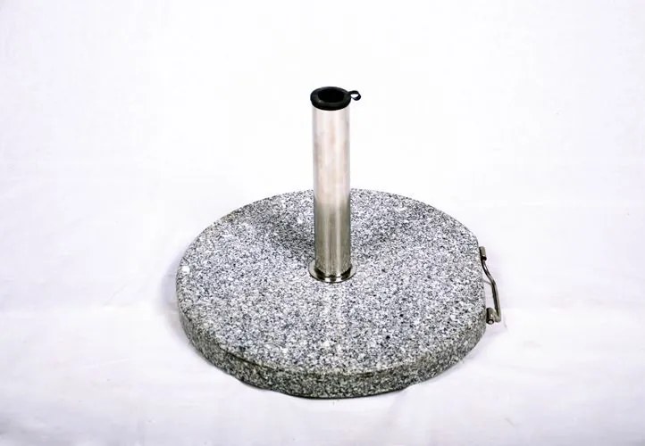 Suport parasolar (rotund) - granit / oțel inoxidabil, 40 kg