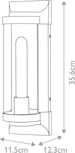 Quintiesse QN-PEARSON-M-BU - Aplica de perete pentru exterior PEARSON M 1xE27/60W/230V IP44 bronz
