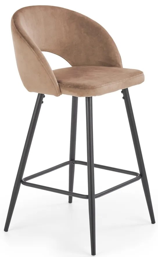 Scaun de bar H96 velvet bej