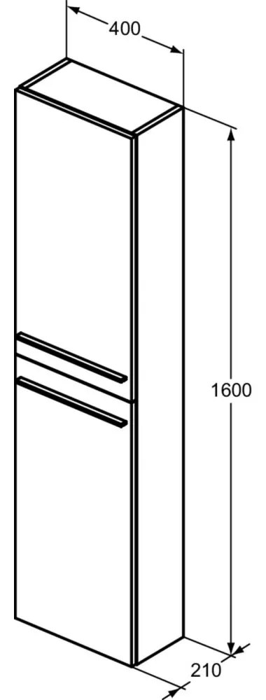 Dulap baie suspendat Ideal Standard i.Life S, 160 cm, 2 usi, gri-bej Gri-Bej