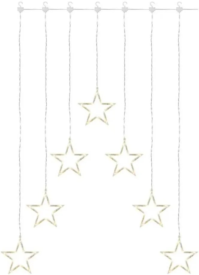 Perdea LED de Crăciun 70xLED/3,6W 567x125 cm alb cald