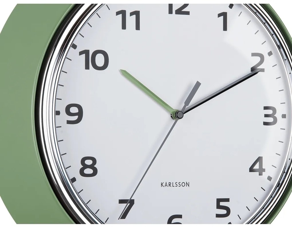 Karlsson 6006GR ceas de perete design verde,diametru 34 cm