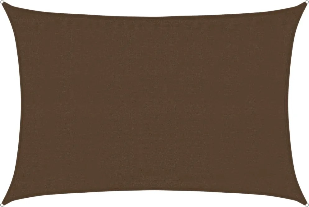 vidaXL Pânză parasolar, maro, 3,5x5 m, HDPE, 160 g/m²