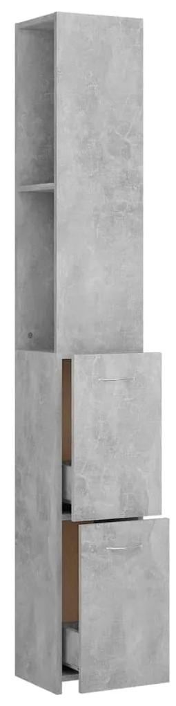 Dulap de baie, gri beton, 25x25x170 cm, PAL Gri beton, 1