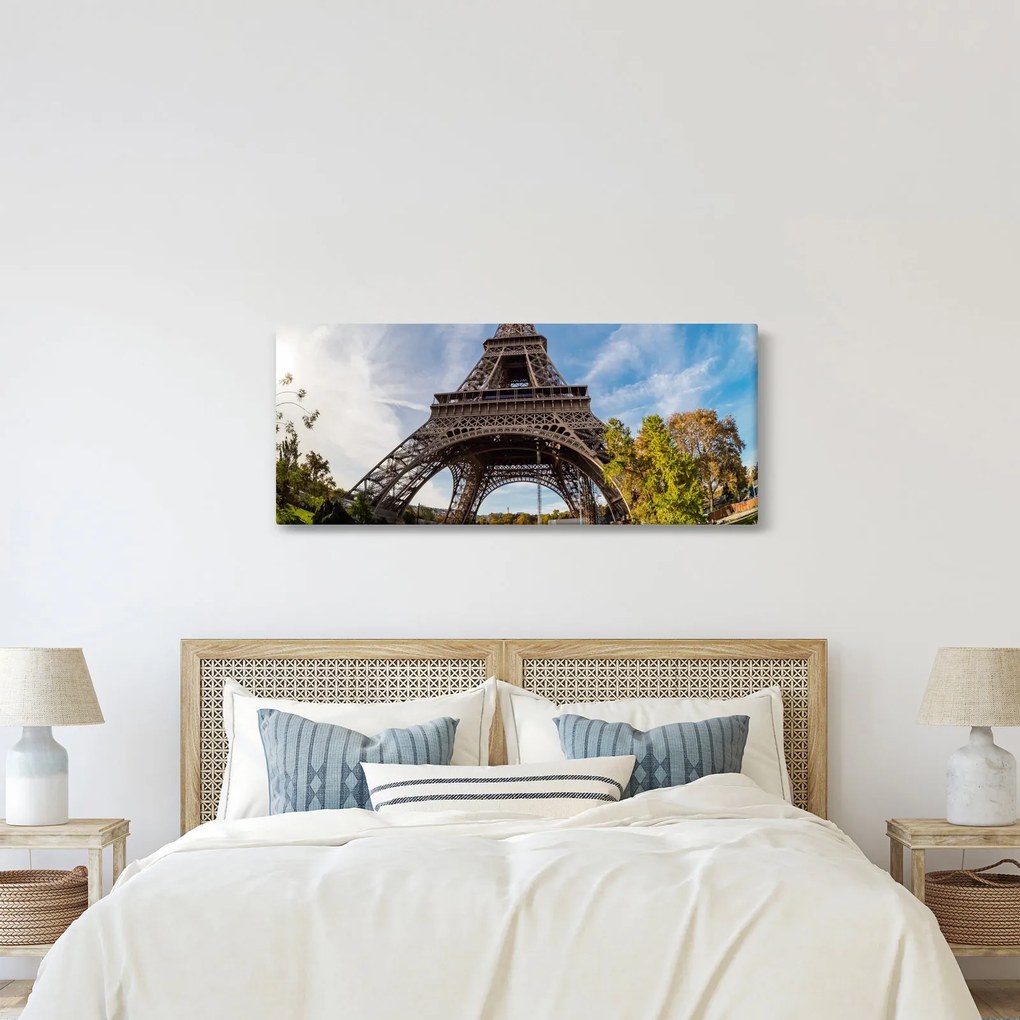 Tablou - Turnul Eiffel colorat (120x50 cm)