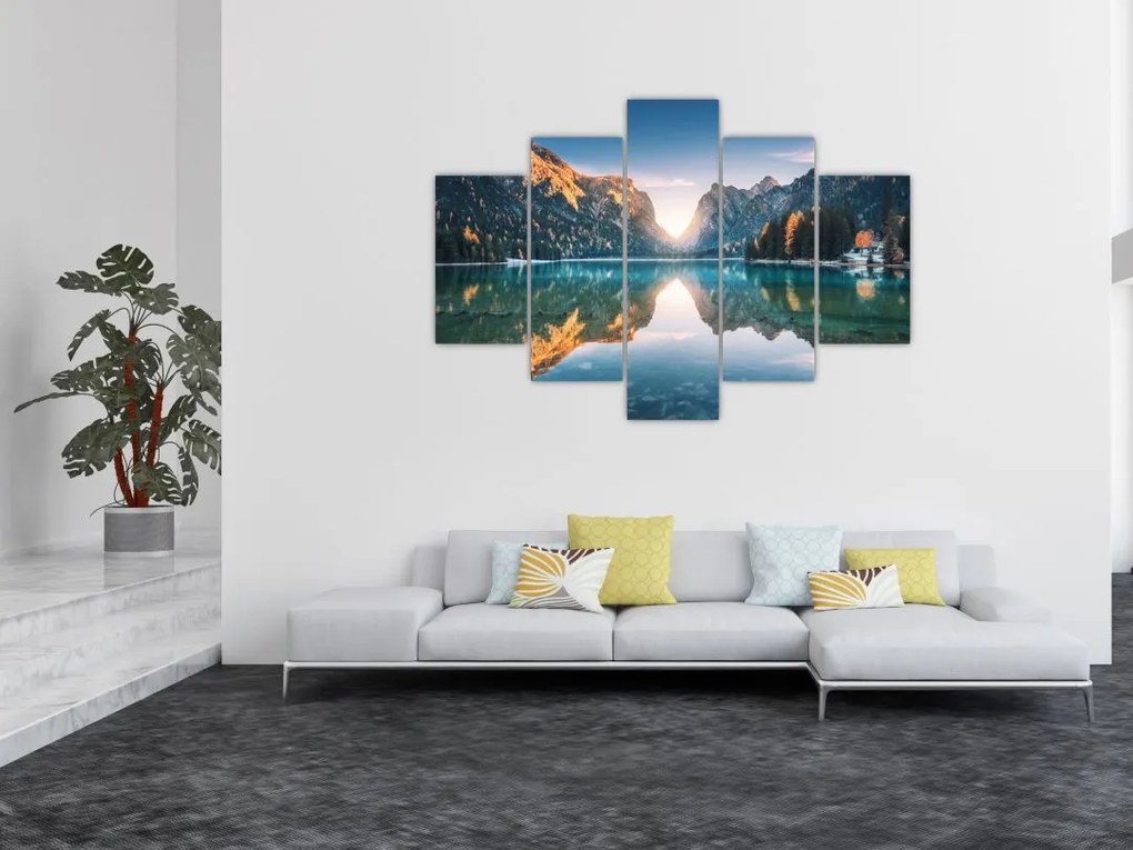 Tablou - Lacul montan (150x105 cm)