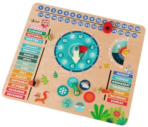 Calendar din lemn Classic world