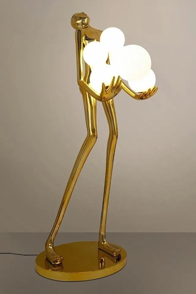 Lampa de podea decorativa cu design original Woman Premium auriu