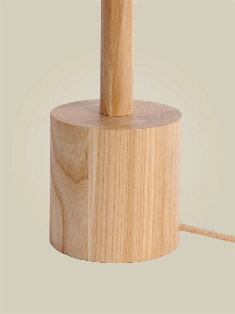 Lampa de masa LED din lemn de frasin natur Okinawa
