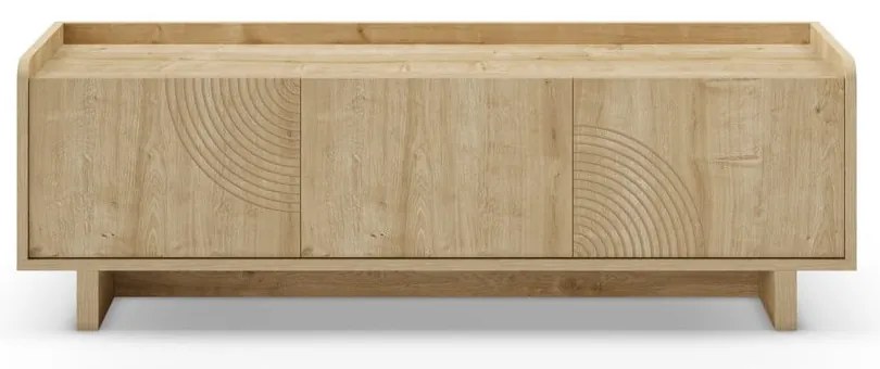 Comodă TV în culoare naturală cu aspect de lemn de stejar 140x45x40 cm Daira – Marckeric